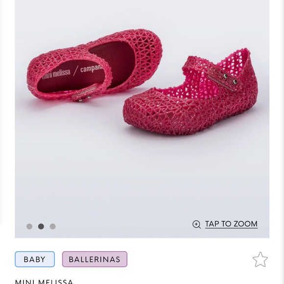 Mini Melissa Campana Red Size 6 - Picture 3 of 5